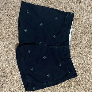 Black Embroidered Women's Shorts